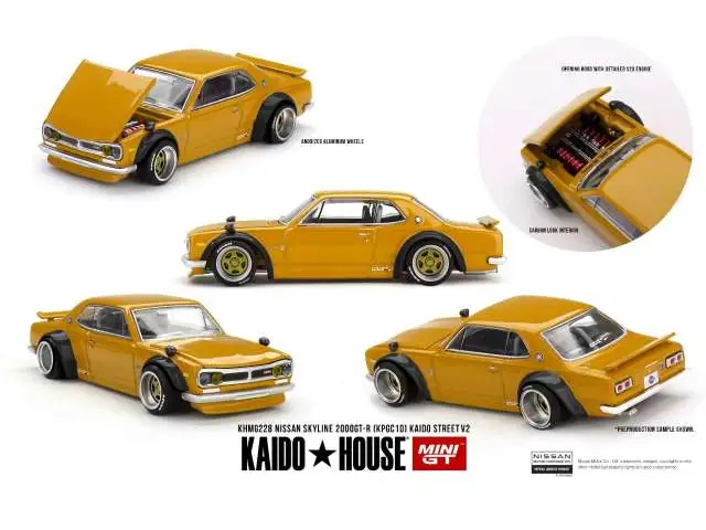 MINI GT Mini GT - 1/64 1969 Nissan Skyline GT-R (KPGC10) Kaido Street V2, orange