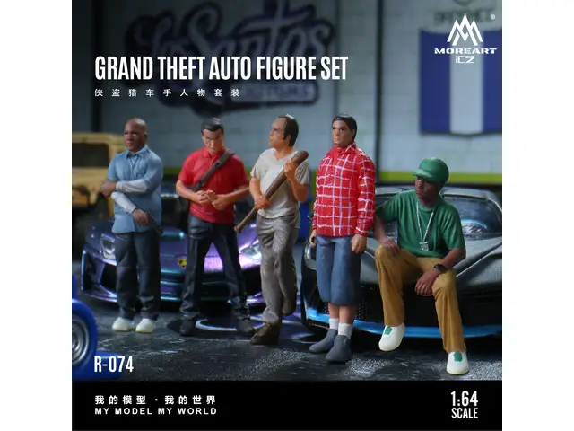 MOREART MoreArt - 1/64 Grand Theft Auto Character Set Resin Model MO223074