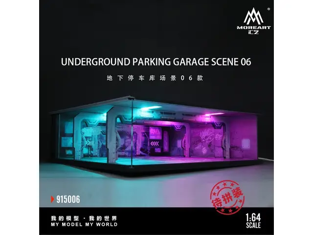 MOREART MoreArt - 1/64 Underground Parking Garage Series Diorama - mit Beleuchtung - MO915006
