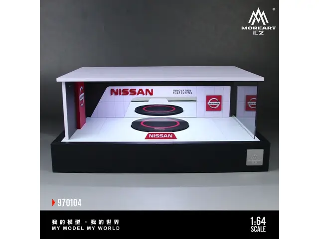 MOREART MoreArt - 1/64 - Nissan Rotating Exhibition Diorama mit Beleuchtung - MO970104