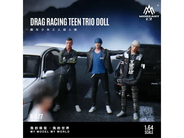 MOREART MoreArt - 1/64 scale racing trio figure resin model MO223077