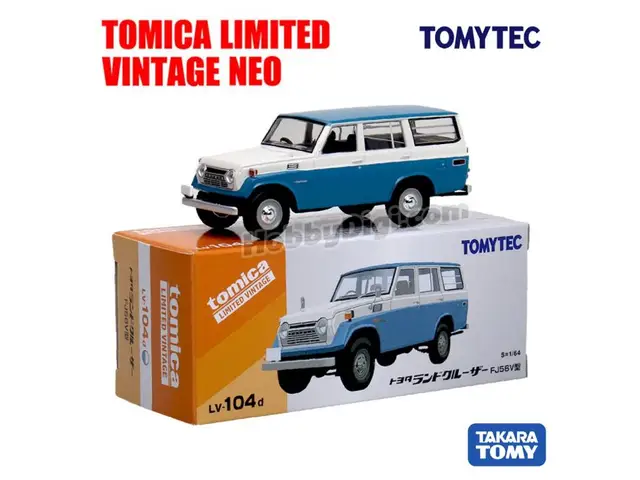 TOMICA Tomica Limited Vintage - 1/64 Toyota Land Cruiser FJ56V Type, white/blue