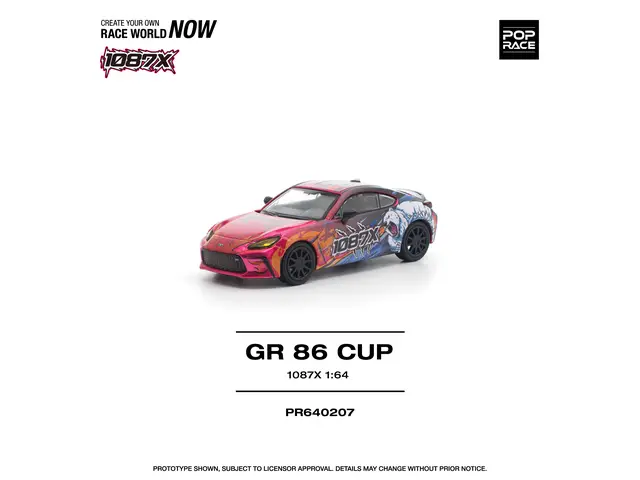 POP RACE Pop Race - 1/64 Toyota GR86 CUP *1087X*, various