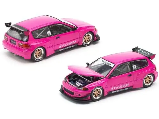 POP RACE Pop Race - 1/64 Pandem Civic EG6, pink *Enigma Exclusive*