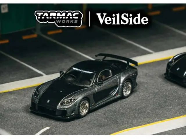 TARMAC 1/64 Mazda RX-7 VeilSide Fortune7 grey metallic/black