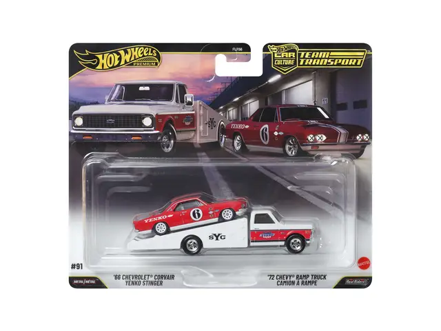 MATTEL 1/64 Chevrolet Corvair Yenko Stinger + 1972 Chevrolet Ramp Truck