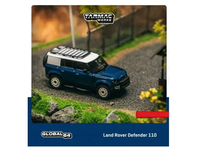 TARMAC 1/64 Land Rover Defender 110, blue Mijo Exclusive