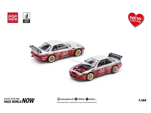 POP RACE 1/64 Pandem Silvia S13, Moontech red