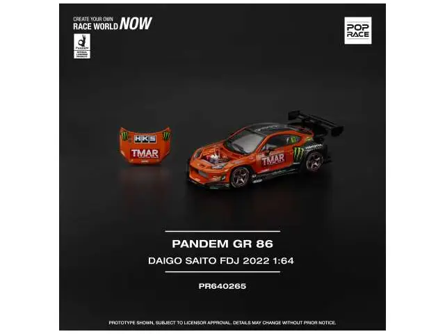 POP RACE 1/64 2022 Pandem GR 86 Daigo Saito FDJ, various