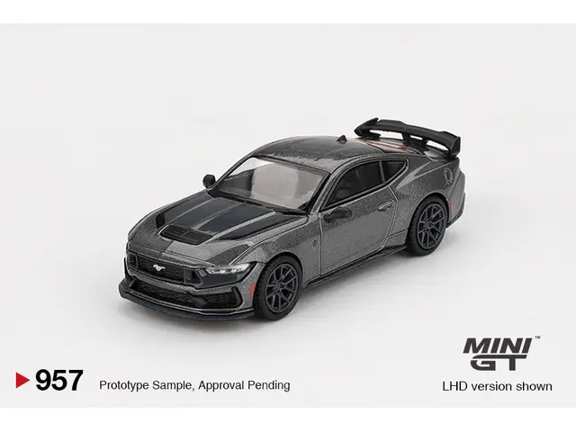 MINI GT 1/64 2024 Ford Mustang Dark Horse, carbonized gray