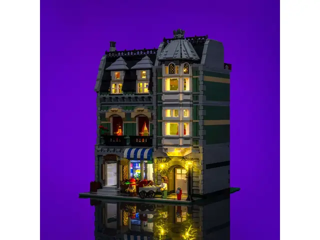 LIGHT MY BRICKS Beleuchtungsset für LEGO® Grüner Lebensmittelhändler #10185