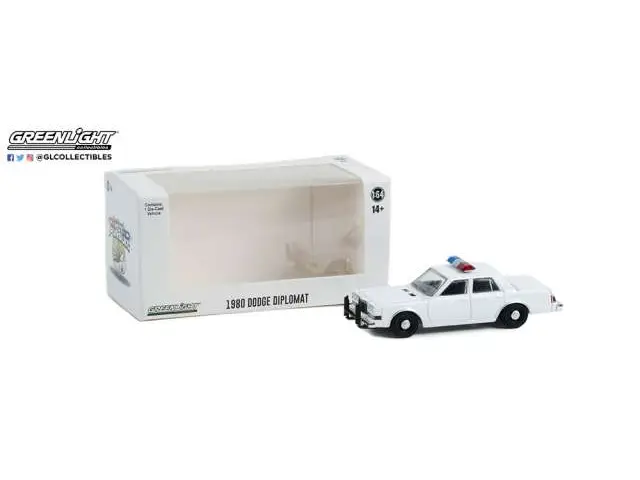 GREENLIGHT 1/64 1980-1989 Dodge Diplomat *Hot Pursuit Series*, white
