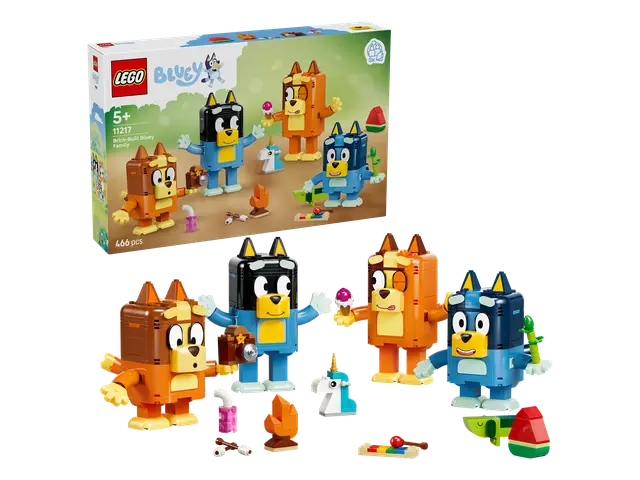 LEGO® Blueys Familie aus LEGO Steinen