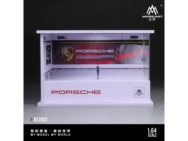 MOREART 1/64 Porsche Turntable Showroom Scene Simulation Model MO917001