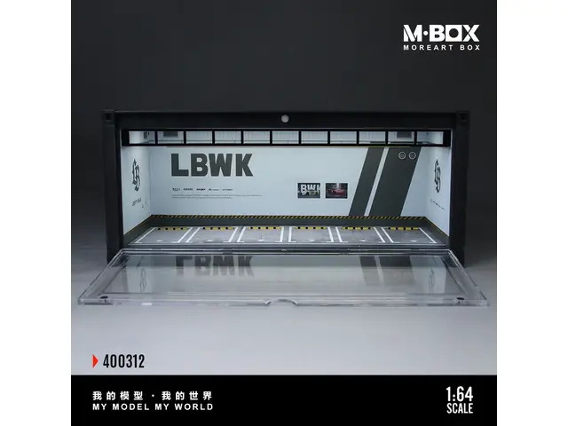 MOREART 1/64 MBox - LBWK Container Model Storage Diorama mit Beleuchtung - MB400312