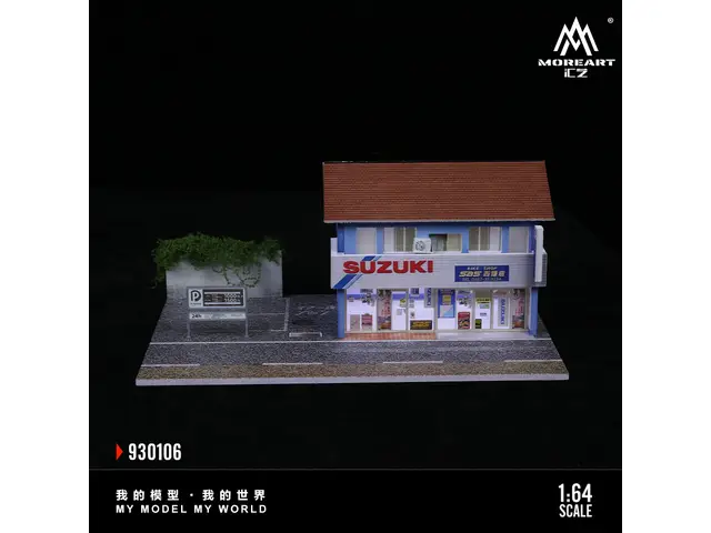 MOREART 1/64 Suzuki Motorcycle Store Nishi-Kamakura Diorama kleine Version - MO930106
