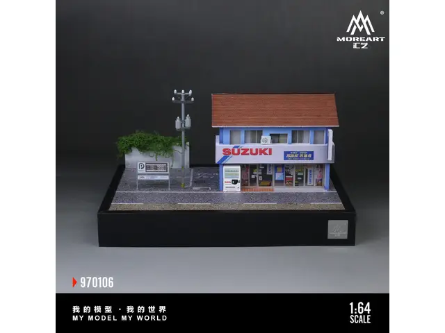 MOREART 1/64 Suzuki Motorcycle Store Nishi-Kamakura Diorama große Version - MO970106