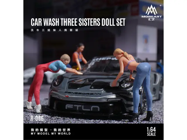 MOREART 1/64 Car Wash Sisters Doll Set MO223086