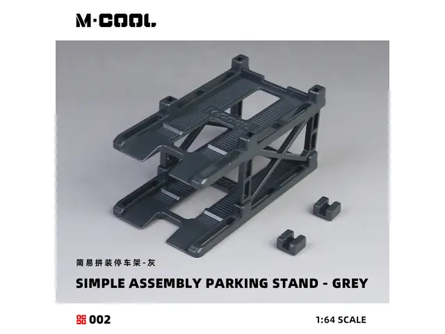 MOREART 1/64 Assembled Parking Rack-Gray for 20 cars MC642002