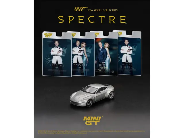 MINI GT 1/64 2015 Aston Martin DB10 *Spectre* English Blister Packaging, silver