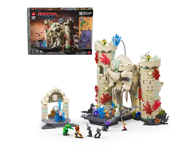 MATTEL Mattel Brick Shop Masters of the Universe Battle of Castle Grayskull Bausatz (867 Teile), für Sammler
