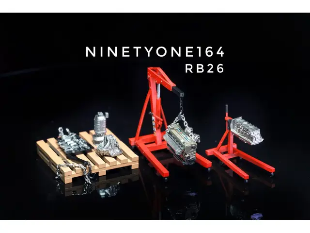 NINETYONE 1/64 Grue à moteur RB26 Set Diecast Premium