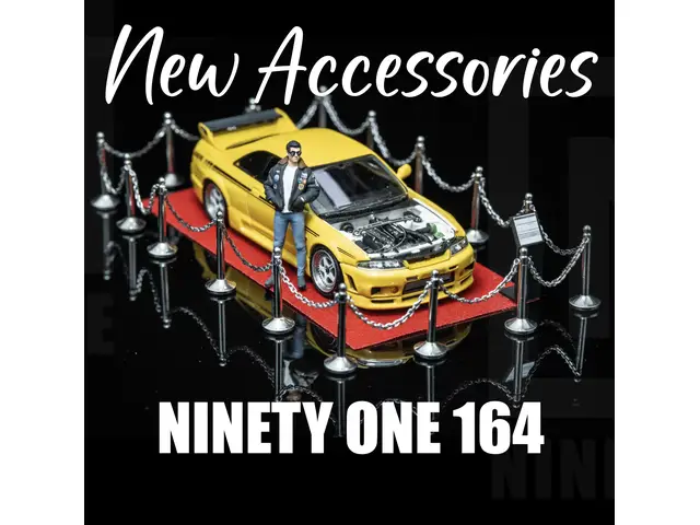 NINETYONE 1/64 Autozaun für Autoschau-Set Diecast Premium