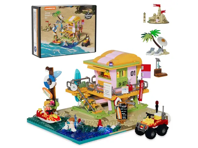 LUMIBRICKS Beach Lifeguard Tower Baustein-Set,