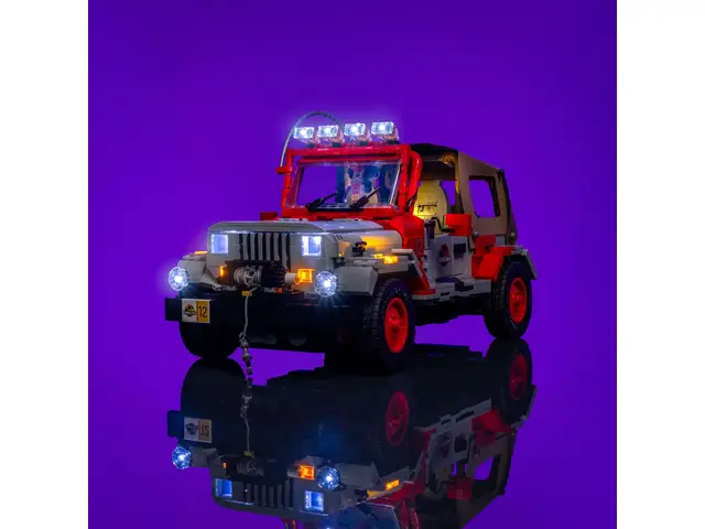 LIGHT MY BRICKS Beleuchtungsset für den LEGO® Jurassic Park Jeep Wrangler #77984