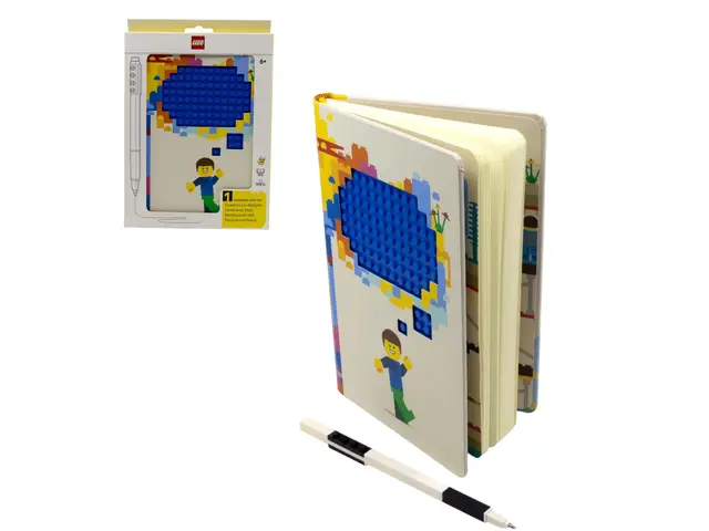 LEGO® Notizbuch, gepunktet, mit Gelschreiber, recycelbar