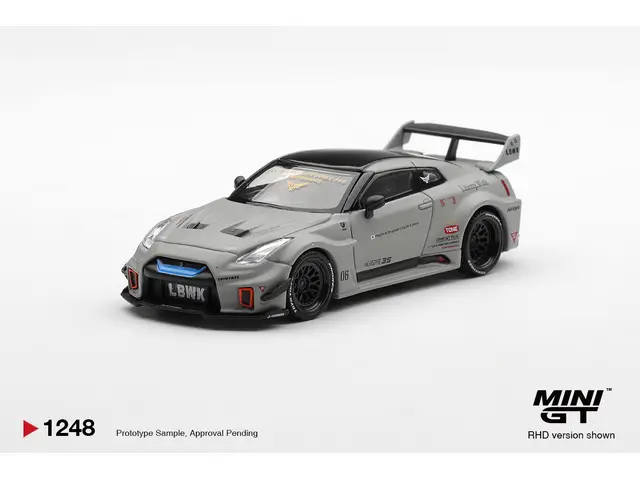 MINI GT 1/64 2026 Nissan GTR R35 LB-Super Silhouette GT-RR Ver1, matt grey
