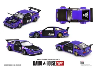 1/64 1983 Toyota AE86 Sprinet Trueno Kaido Touge V1, purple (KHMG254)