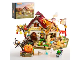 Halloween Autumn Farmhouse Building Set with LED Pumpkin (16013)