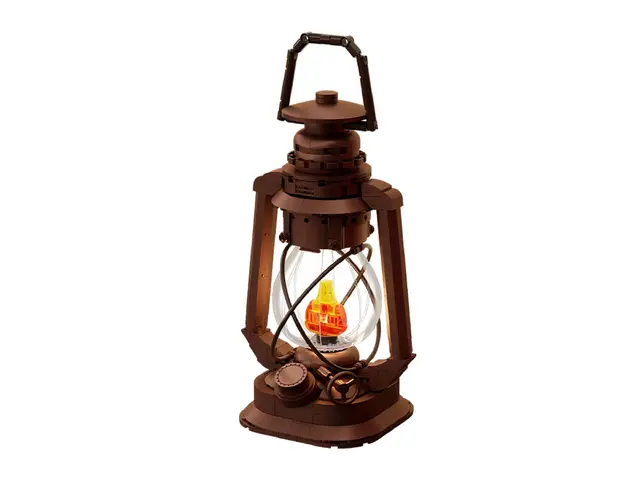 PANTASY Petroleumlampe Baustein Set mit Licht, Retro Deko Modell