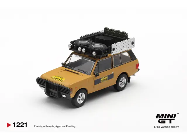 MINI GT 1/64 1981 Land Rover Ranger Rover Camel Trophy K.Stoppa & A. Valldorf Sumatra, brown