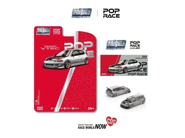 POP RACE 1/64 Pandem Civic EG6, raw metal